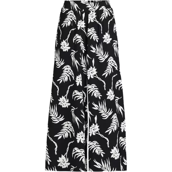 Women's Plus Size Creaseless High Rise Palazzo Crop Pants - primary