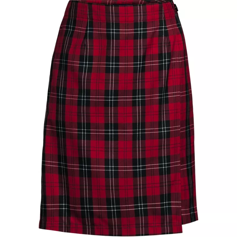 Women's Plaid  A Line Tab Skort Top of Knee , Front