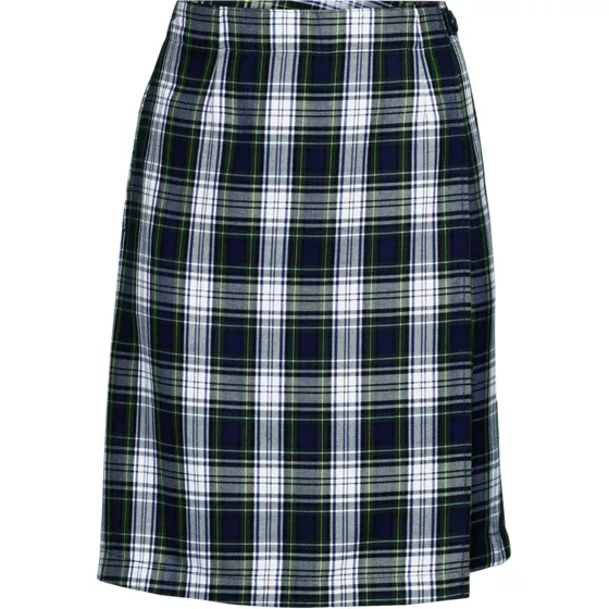 Women's Plaid  A Line Tab Skort Top of Knee - primary