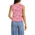 Women's Fine Gauge Eyelash Printed Sleeveless Sweater - Set Top, Back