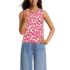 Women's Fine Gauge Eyelash Printed Sleeveless Sweater - Set Top, Front