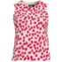 Women's Fine Gauge Eyelash Printed Sleeveless Sweater - Set Top, Front