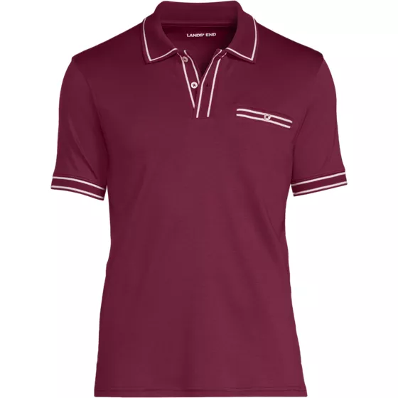 Men's Short Sleeve Tipped Welt Pocket Supima Polo - primary