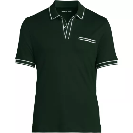 Men's Short Sleeve Tipped Welt Pocket Supima Polo - primary