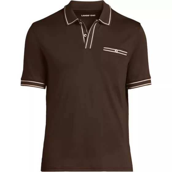 Men's Short Sleeve Tipped Welt Pocket Supima Polo - primary