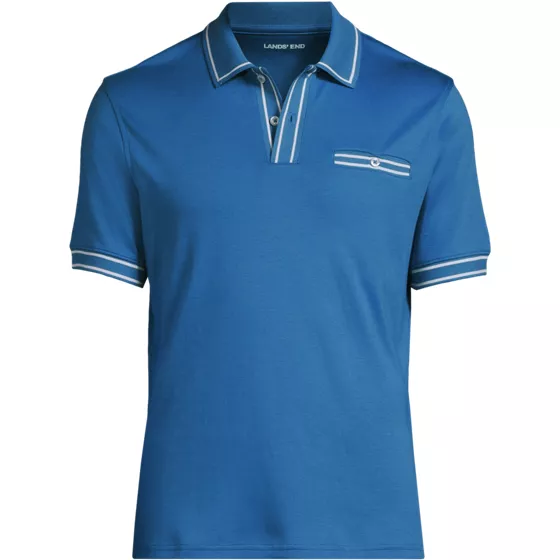 Men's Short Sleeve Tipped Welt Pocket Supima Polo - primary
