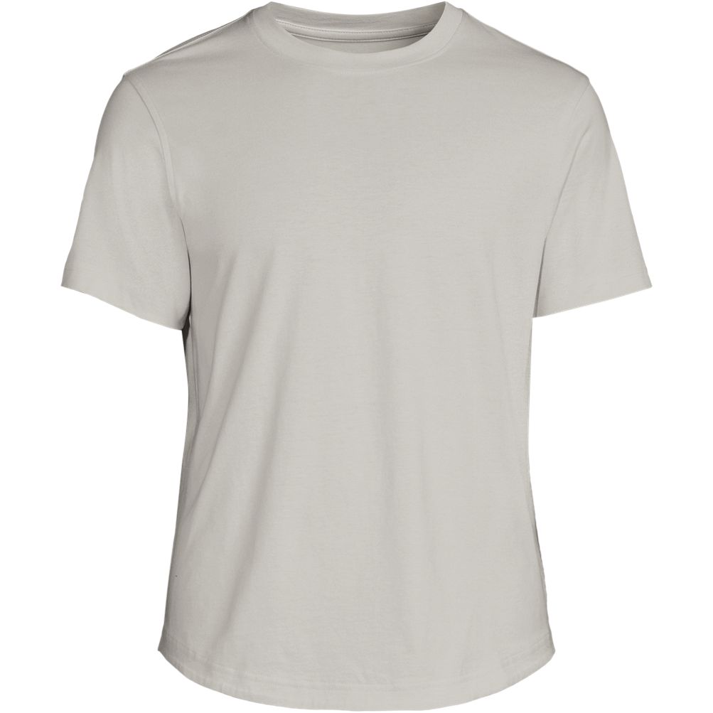 Men's Short Sleeve Supima Curved Hem Tee | Lands' End