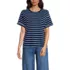 Women's Petite Oversized Supima Short Sleeve Crew Neck T-Shirt, Front
