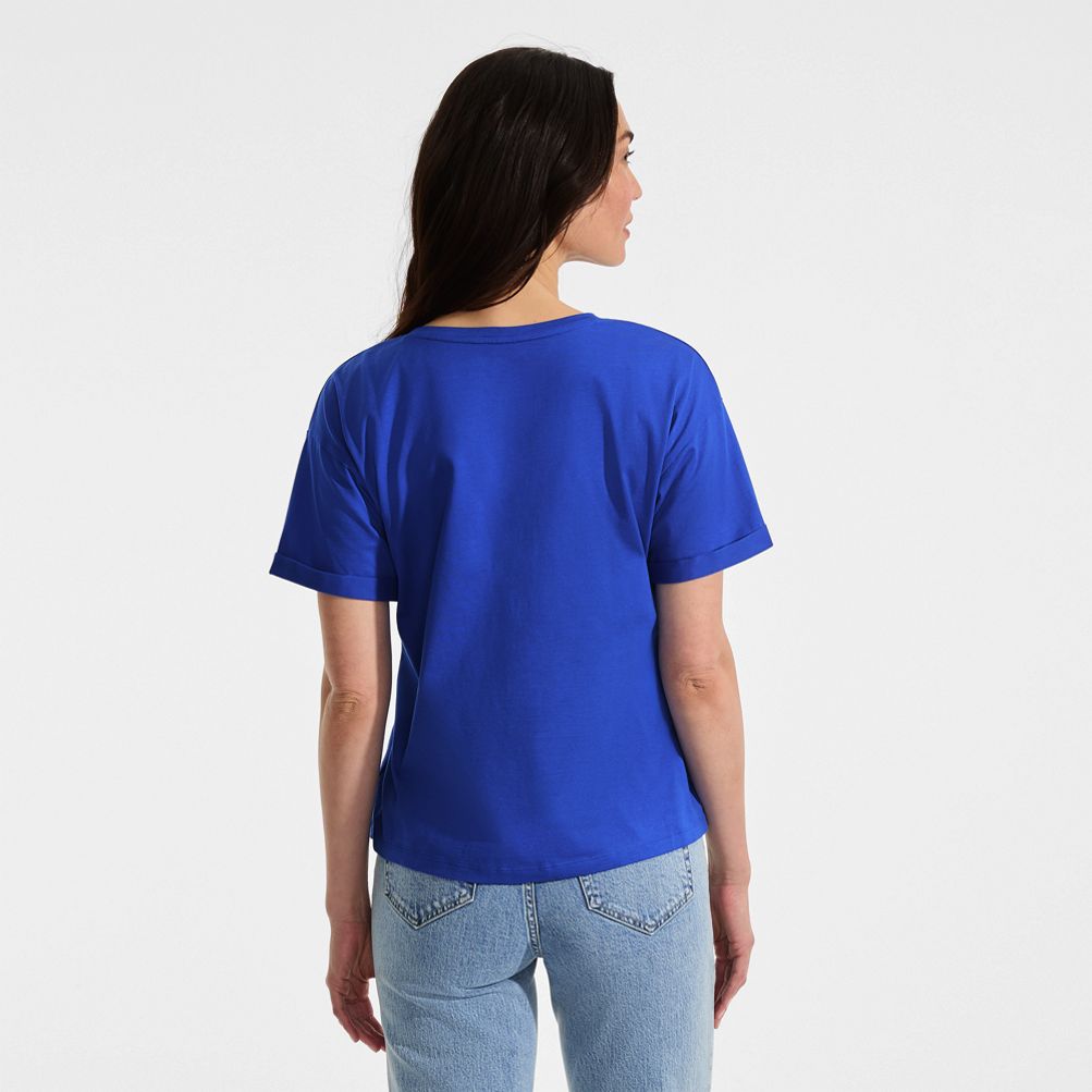 Women's Oversized Supima Short Sleeve Crew Neck T-Shirt | Lands' End