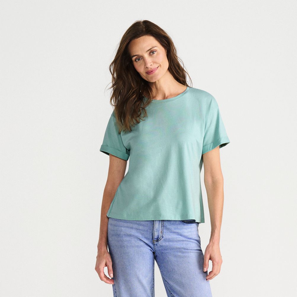 Women's Oversized Supima Short Sleeve Crew Neck T-Shirt