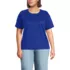 Women's Plus Size Oversized Supima Short Sleeve Crew Neck T-Shirt, Front