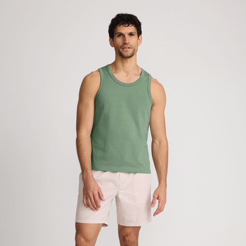 Women's Slub Decorative Trim Tank Top | Lands' End