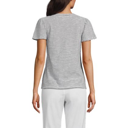 Women's Slub Flutter Sleeve V-Neck T-Shirt - image 3