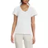 Women's Slub Flutter Sleeve V-Neck T-Shirt, Front