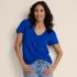 Women's Slub Flutter Sleeve V-Neck T-Shirt, alternative image