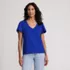 Women's Slub Flutter Sleeve V-Neck T-Shirt, Front