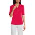 Women's Elbow Sleeve Lightweight Jersey Embellished Polo, Front