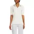 Women's Elbow Sleeve Lightweight Jersey Embellished Polo, Front