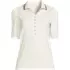 Women's Elbow Sleeve Lightweight Jersey Embellished Polo, Front