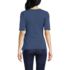 Women's Elbow Sleeve Lightweight Jersey Side Tie Blouse, Back