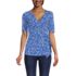 Women's Elbow Sleeve Lightweight Jersey Side Tie Blouse, Front