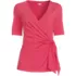 Women's Petite Elbow Sleeve Lightweight Jersey Side Tie Blouse, Front