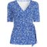 Women's Elbow Sleeve Lightweight Jersey Side Tie Blouse, Front