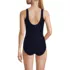 Women's Tugless Low Leg Ribbed One Piece Swimsuit, Back