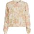 Women's Fine Gauge Eyelash Cardigan Printed Sweater - Set Top, Front