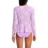 Women's Long Sleeve Pique Peplum UPF 50 Rash Guard, Back