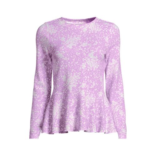 Women's Long Sleeve Pique Peplum UPF 50 Rash Guard, Front