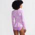 Women's Long Sleeve Pique Peplum UPF 50 Rash Guard, Back