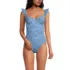 Women's Balconette Ruffle High Leg One Piece Swimsuit, Front