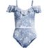 Women's Pique Ruffle Tankini Top and High Waisted Bottom Swimsuit Set, alternative image
