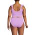 Women's Plus Size Pique Ruffle Tankini Top and High Waisted Bottom Swimsuit Set, Back