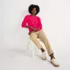 Women's Aran Cable Crew Neck Sweater, alternative image