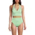 Women's Tugless Scallop Halter Midkini Top, Front