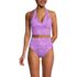 Women's Tugless Scallop Halter Midkini Top, Front