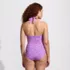 Women's Tugless Scallop Halter Midkini Top, Back