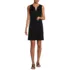 Women's Cotton Jersey Notch Neck Dress, Front