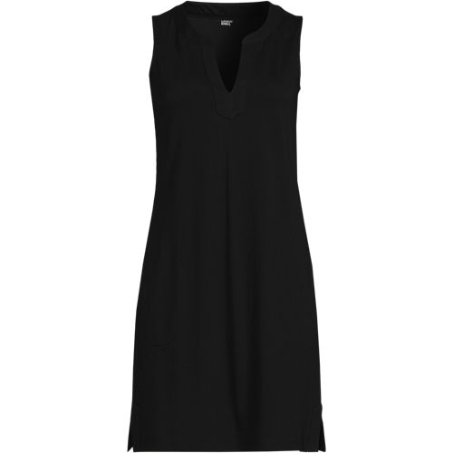 Women's Cotton Jersey Notch Neck Dress