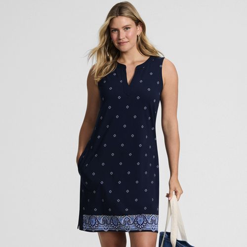 lands end ladies dresses Women's Short Sleeve Ponte Dress