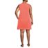 Women's Plus Size Cotton Jersey Notch Neck Dress with Trim, Back