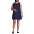 Women's Plus Size Washable Tweed Sleeveless Above the Knee Dress, Front