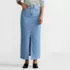 Women's Soft Denim Maxi Skirt, Front