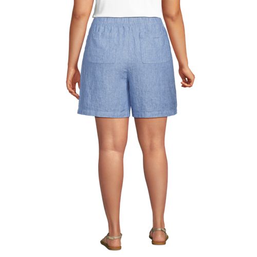 Women's Linen High Rise Pull On 7" Shorts - image 3