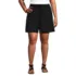 Women's Plus Size Linen High Rise Pull On 7" Shorts, Front