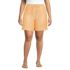 Women's Plus Size Linen High Rise Pull On 7" Shorts, Front