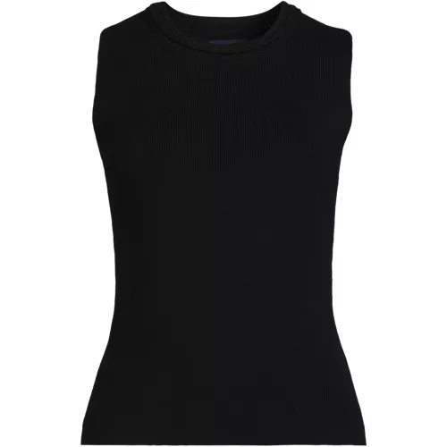 Women's Cotton Viscose Braided Neck Tank Sweater, Front