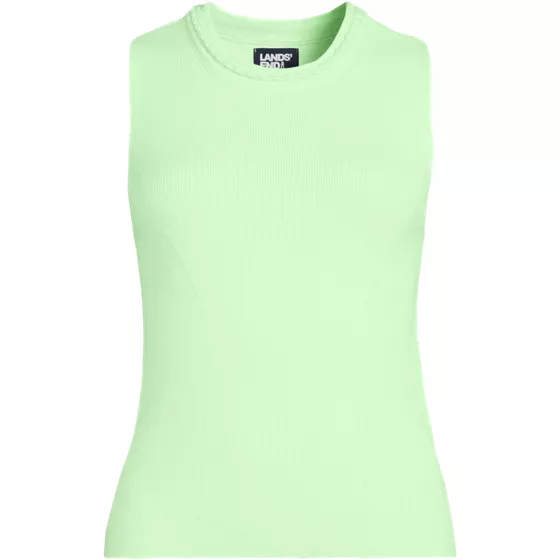 Women's Cotton Viscose Braided Neck Tank Sweater - primary